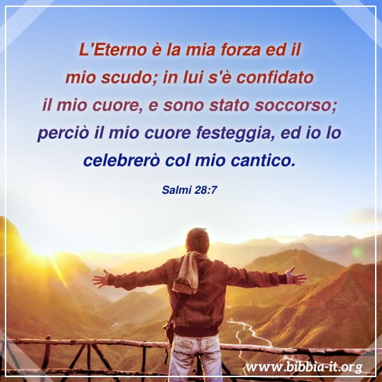 Frasi Bibliche Salmi 28 7